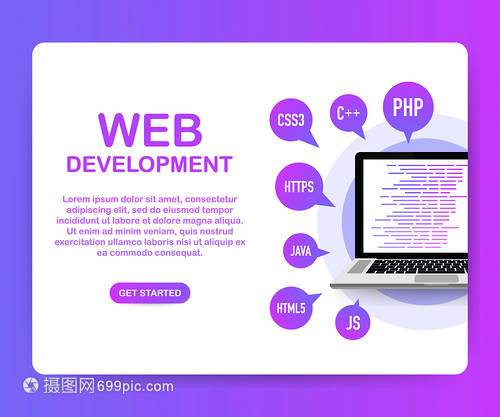 編程網絡開發(fā)概念筆記本電腦屏幕代碼矢量庫存圖解